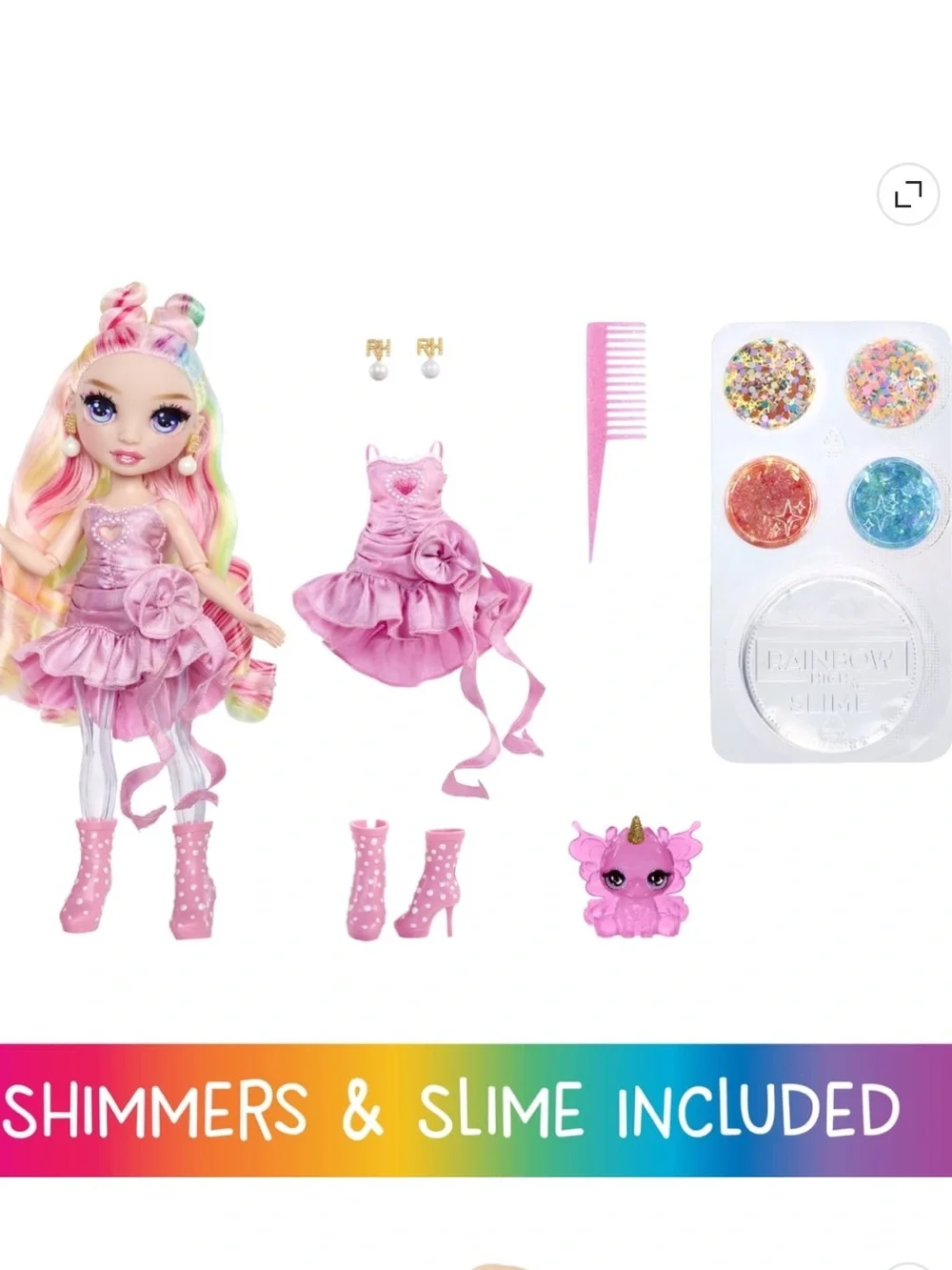 Rainbow High Rainbow Shimmers with Slime - Bella, Pink 11